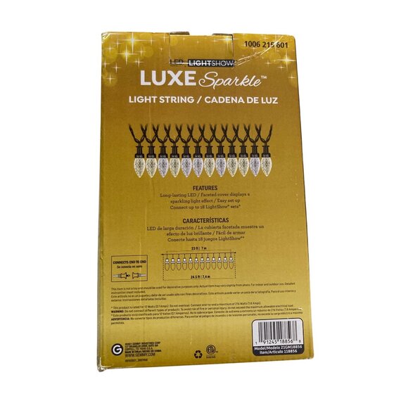 LED Lightshow - Luxe Sparkle Light String Diamond White 24 C9 String Lights Chri - Picture 3 of 7